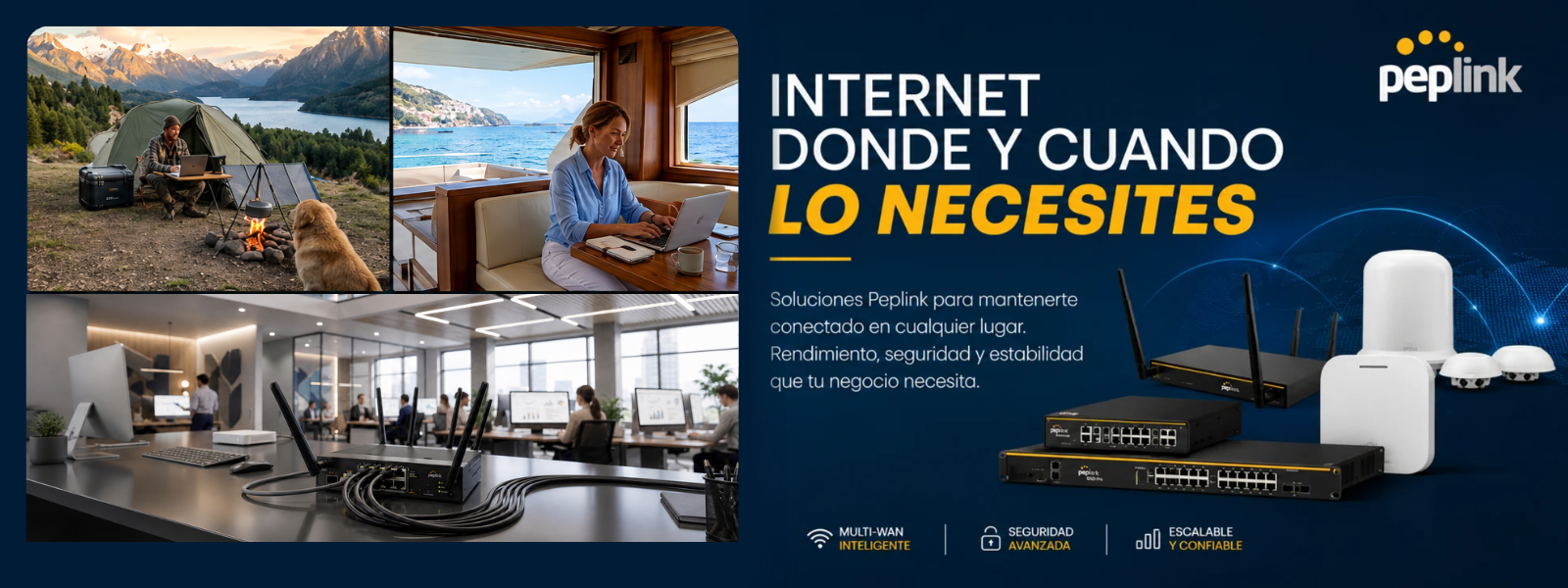 Peplink — internet donde y cuando lo necesites: multi-WAN inteligente, seguridad avanzada y redes escalables
